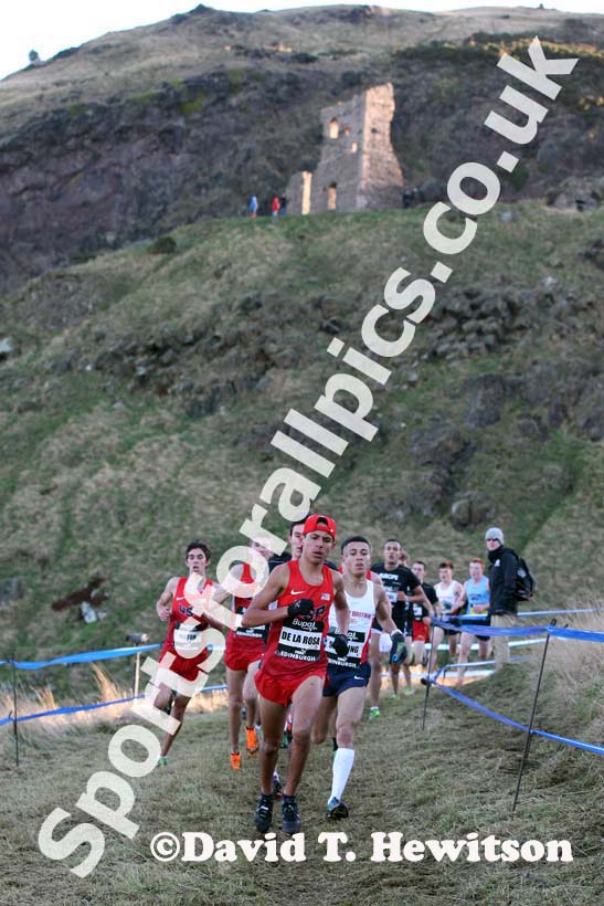 Estevan De La Rosa and Matthew Shirling during the junior mens 4k BUPA Great Edinburgh Cross Country. Photo: David T. Hewitson/Sports for All Pics